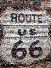 U.S. Route 66 Amboy Sign Road US Numbered Highways Route Adult T-Shirt Bar