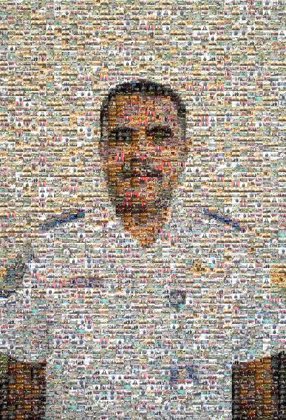 Army officer photo mosaic