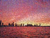 Red sky at morning Afterglow Horizon Skyline City Cityscape Sunset Dusk