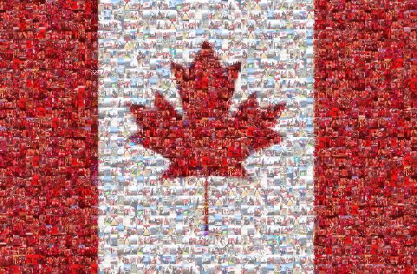 Flag of Canada photo mosaic
