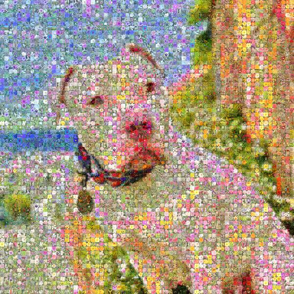 Dog breed photo mosaic