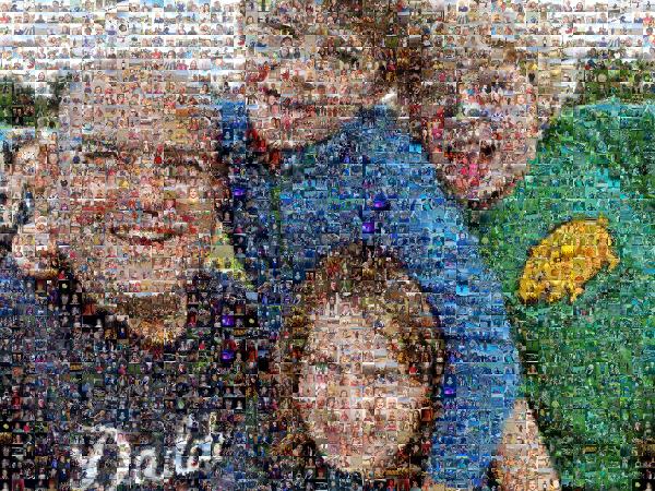 Social group photo mosaic