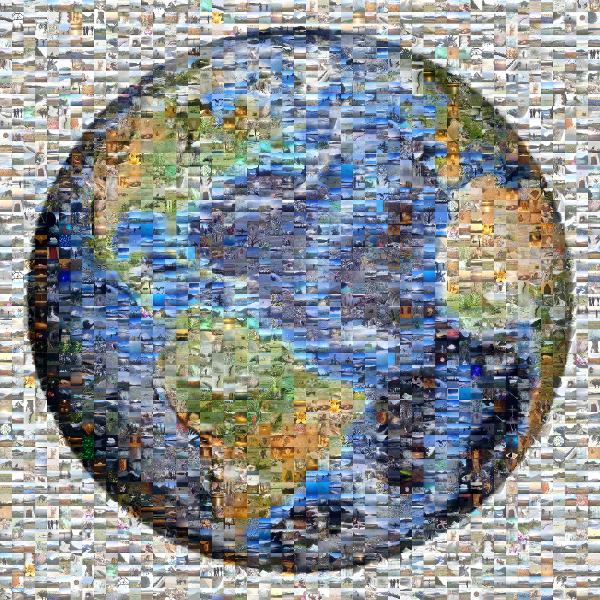 Sphere photo mosaic