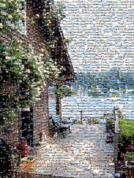Patio photo mosaic