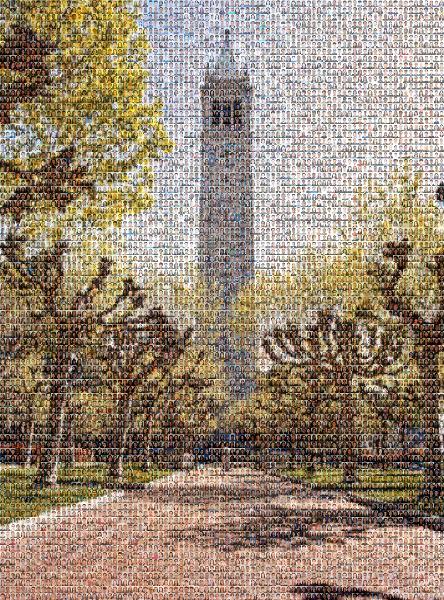 Sather Tower photo mosaic