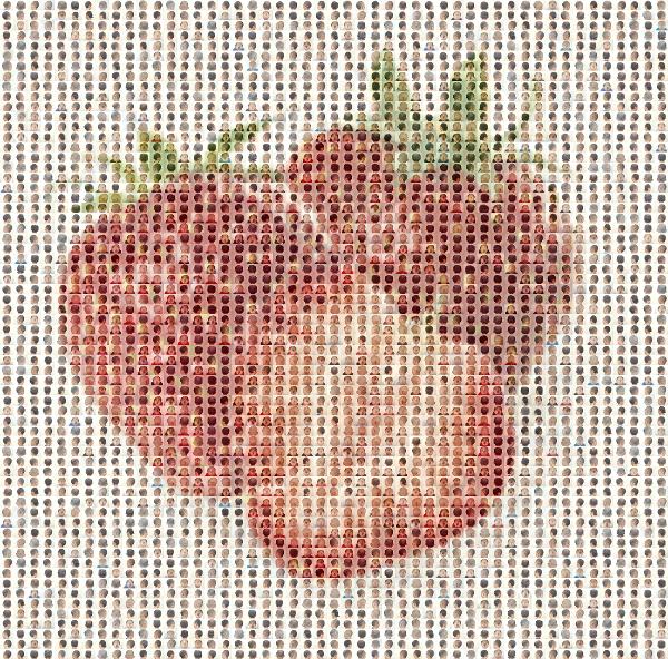 Strawberry photo mosaic
