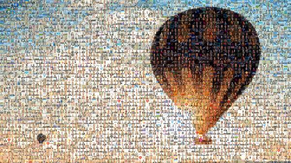 Hot air balloon photo mosaic