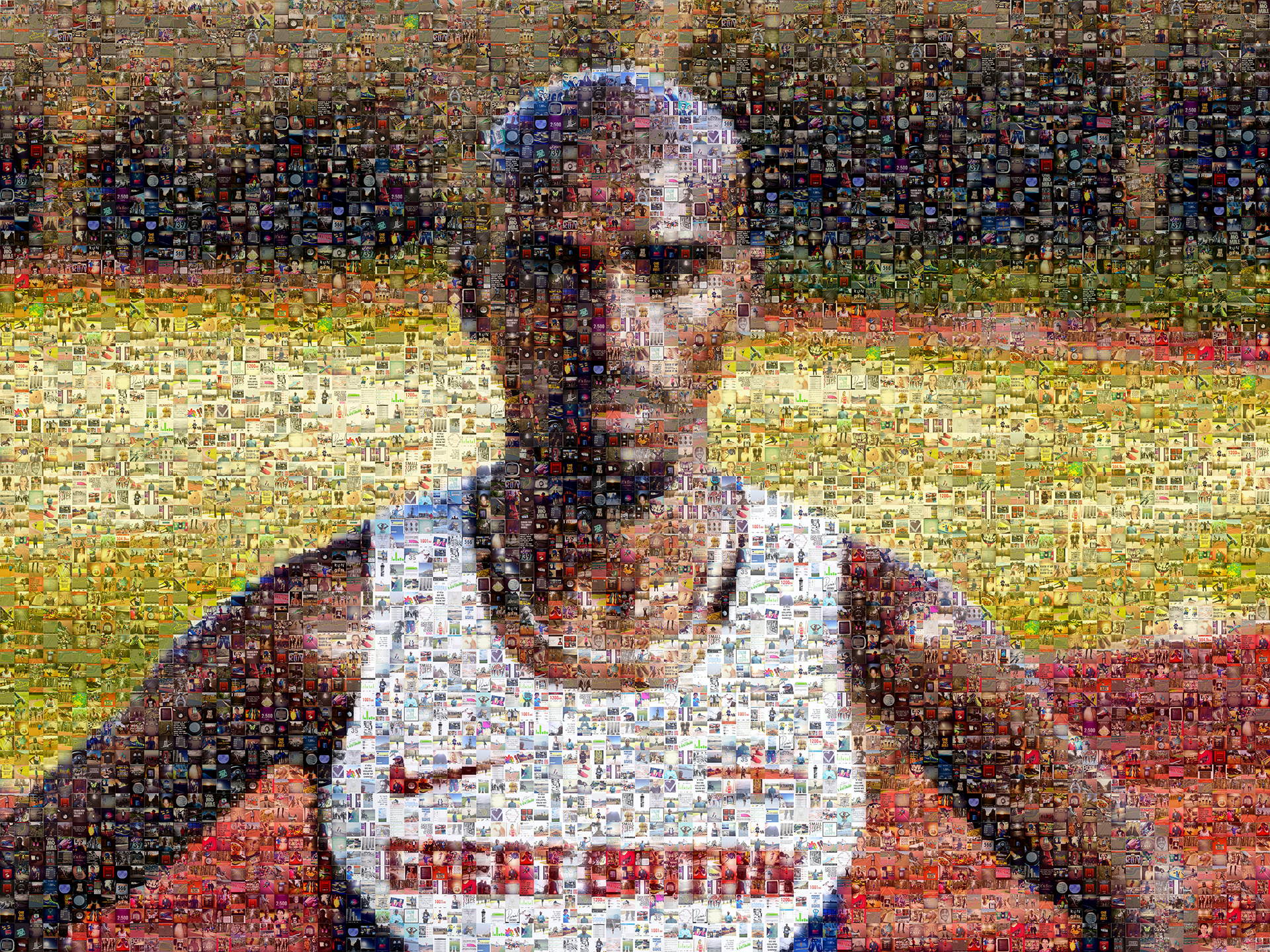 photo mosaic created using fan submitted running photos
