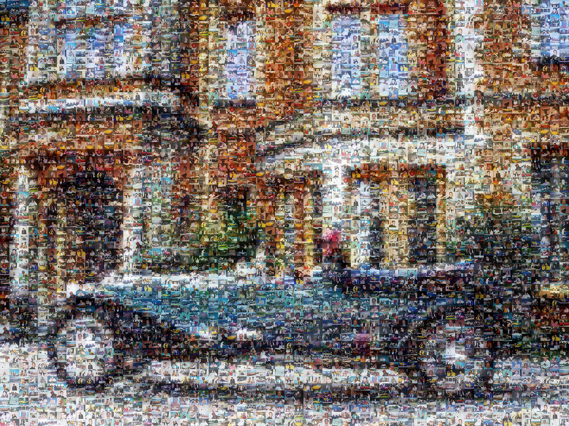 photo mosaic created using 308 family taken photos