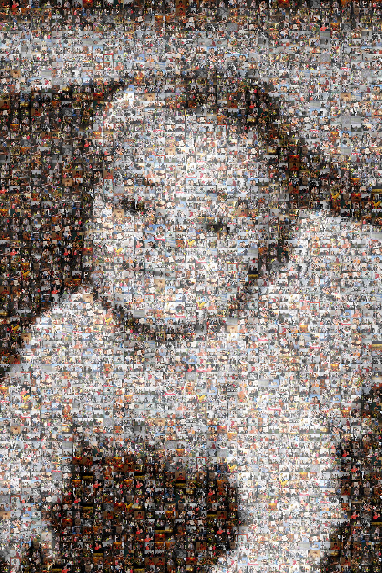 photo mosaic created using 200 customer selected photos