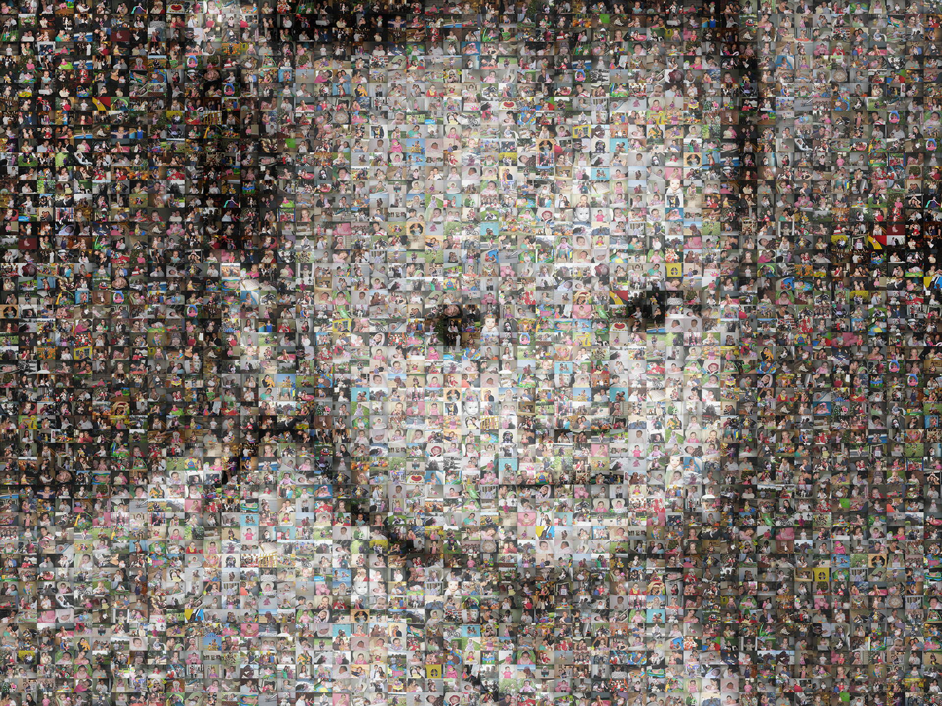 photo mosaic created using 704 customer selected photos
