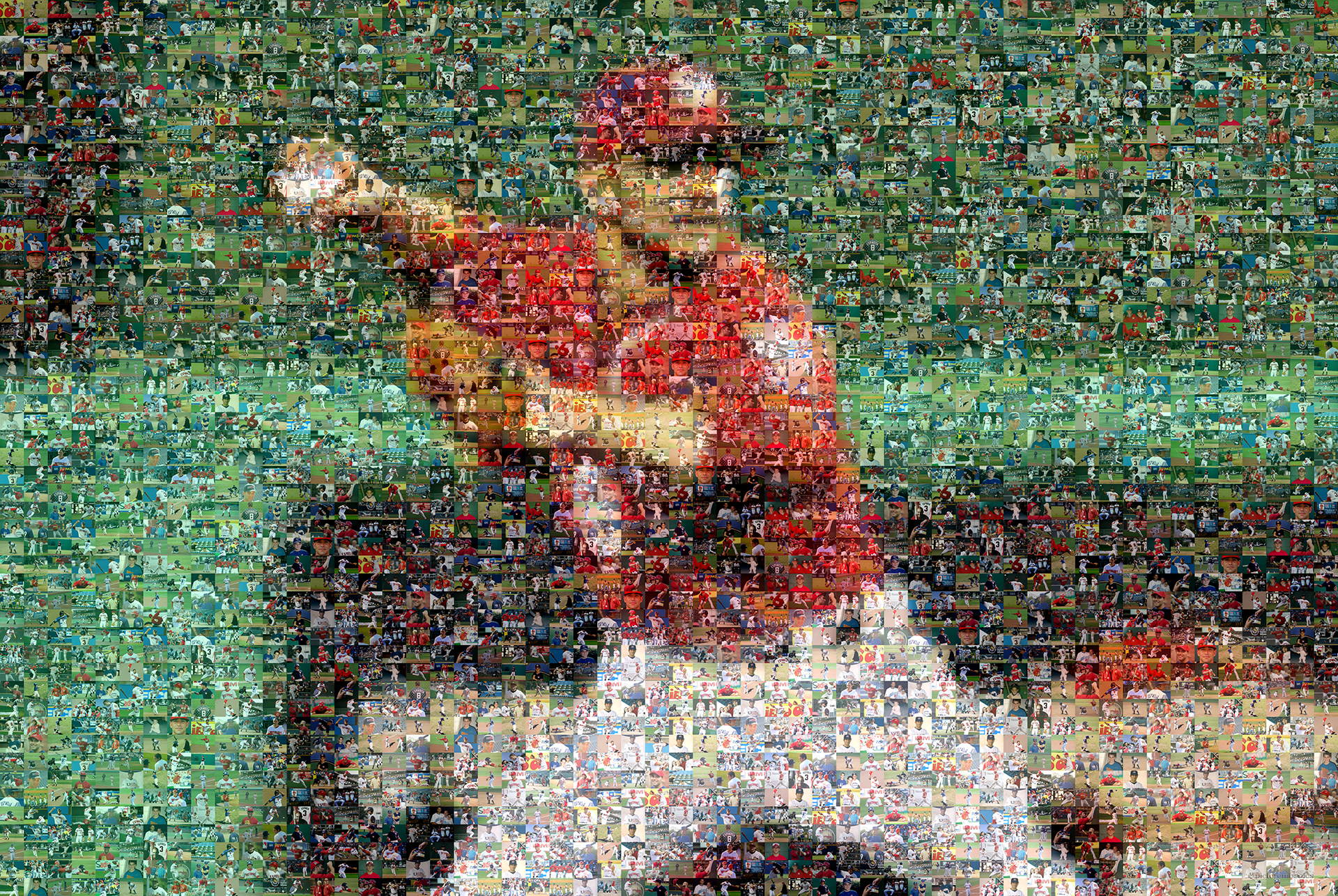 photo mosaic created using 161 baseball photos