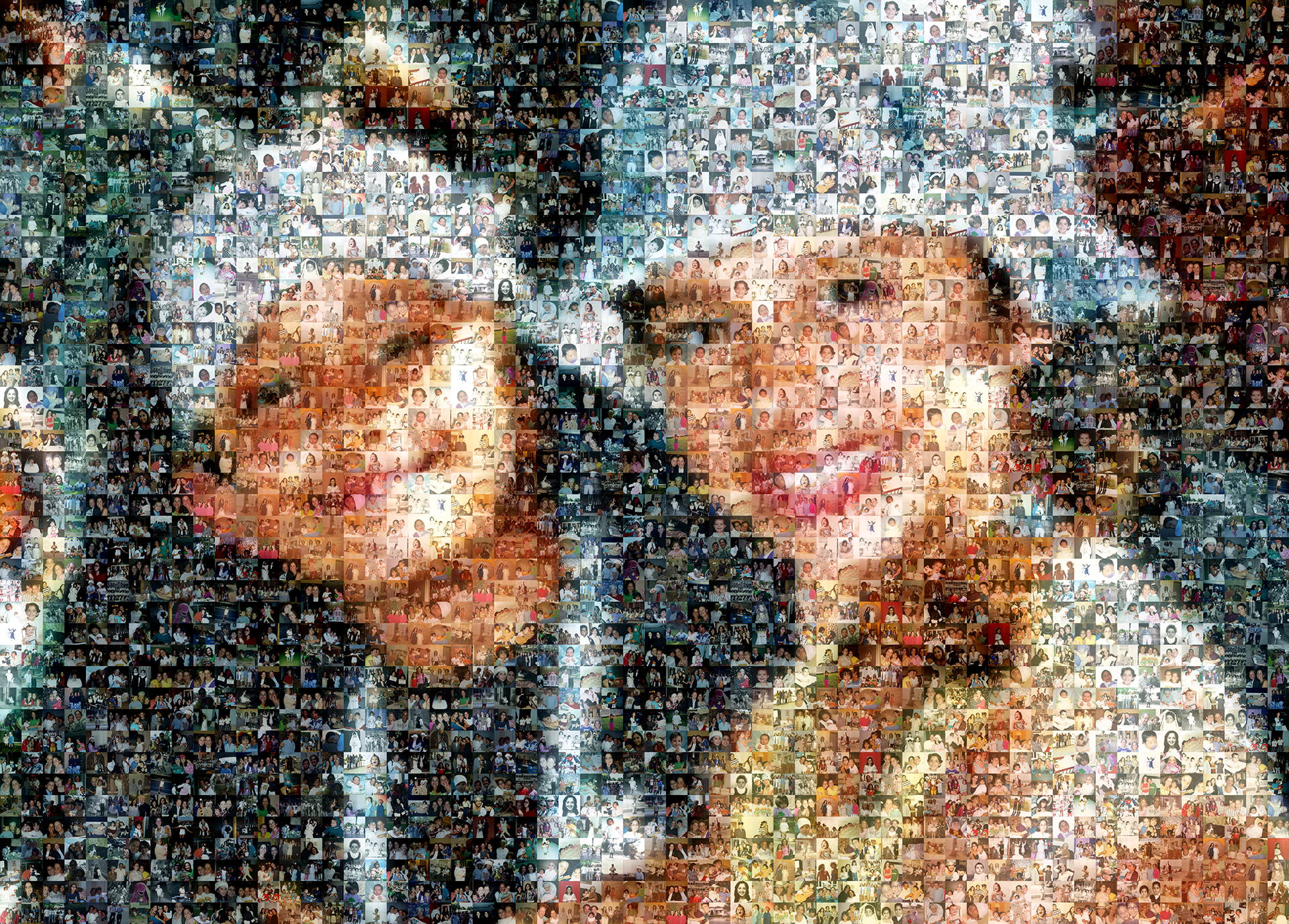photo mosaic created using 484 customer selected photos