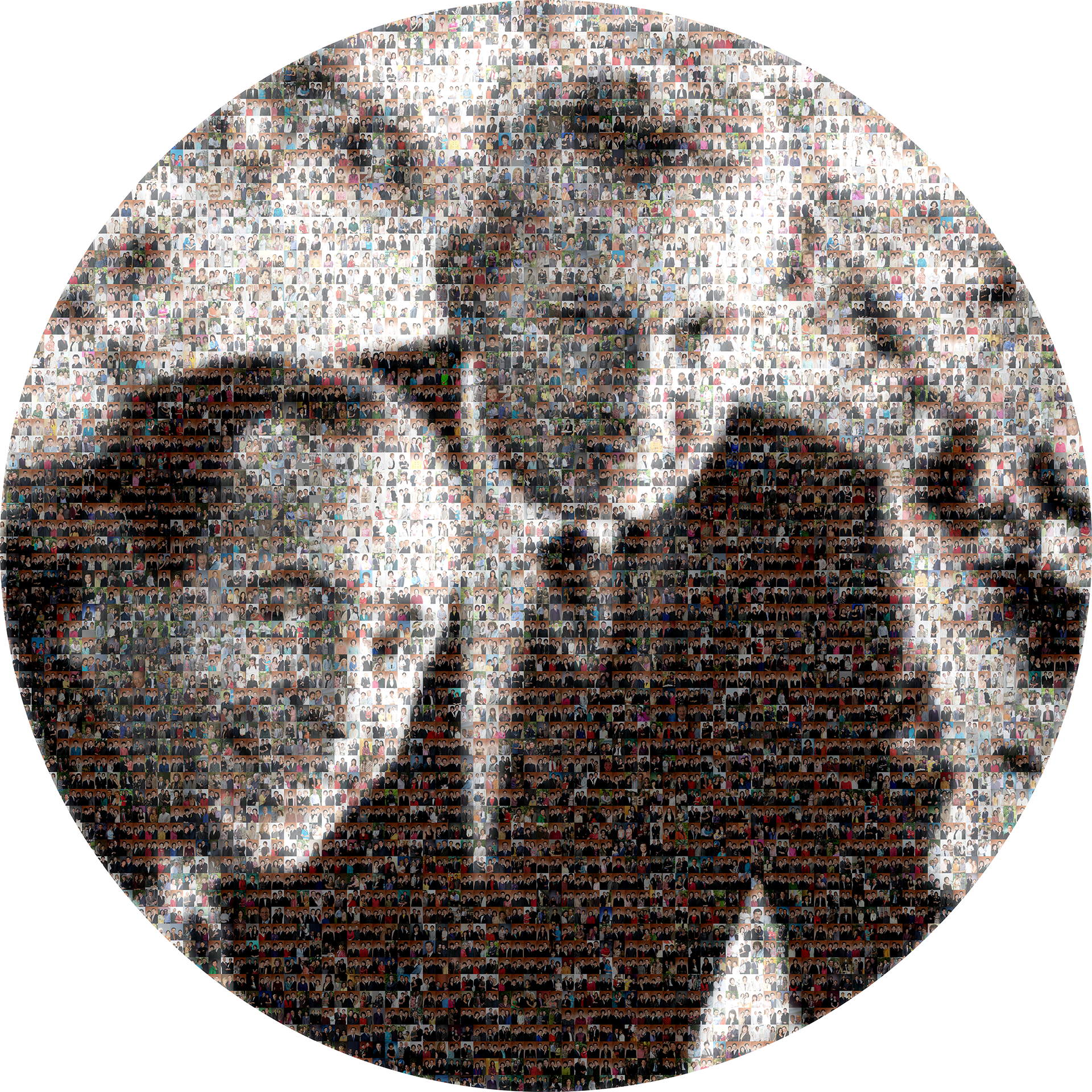 photo mosaic created using 1940 corporate worker selected photos