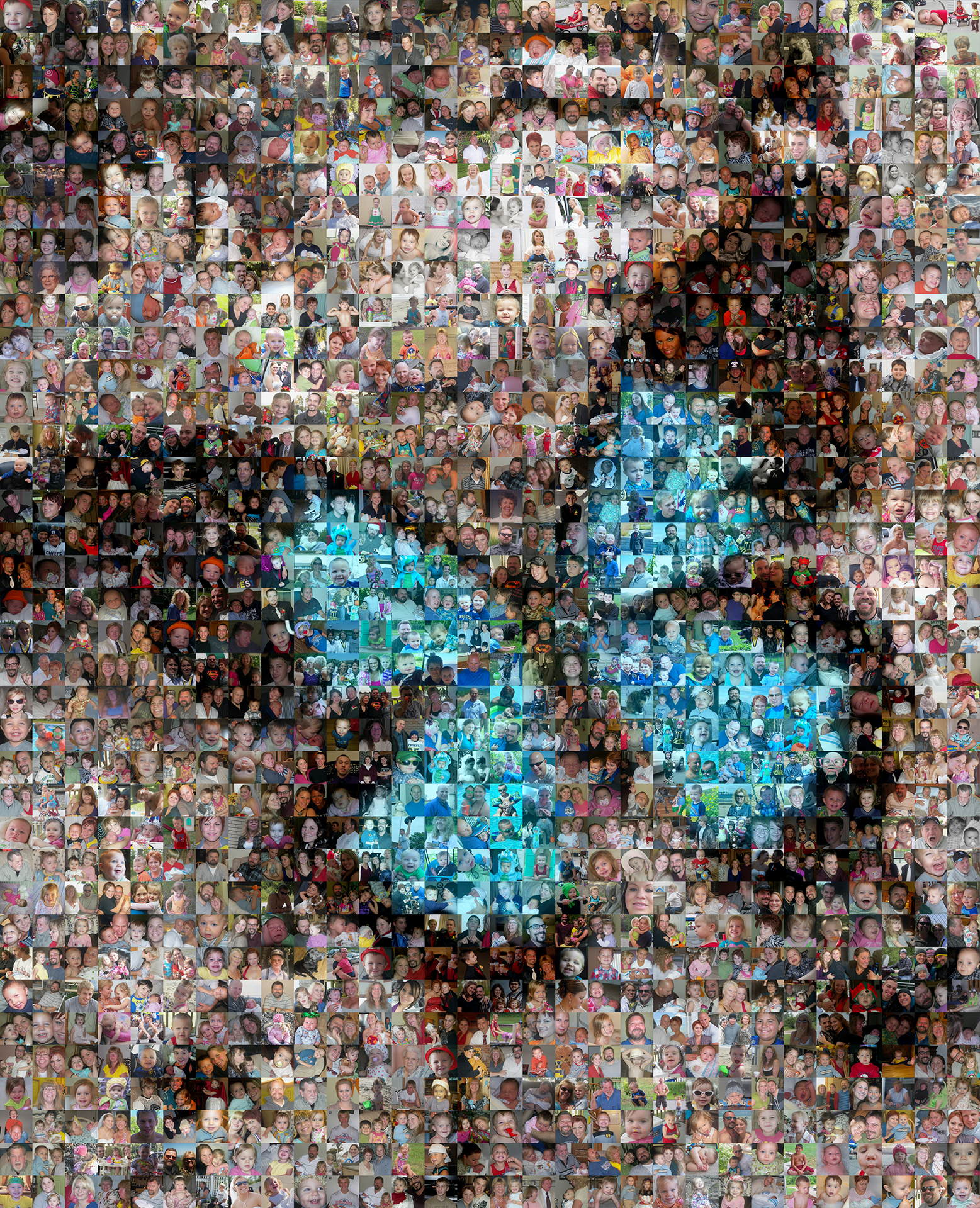 photo mosaic this butterfly was created using 1679 family photos