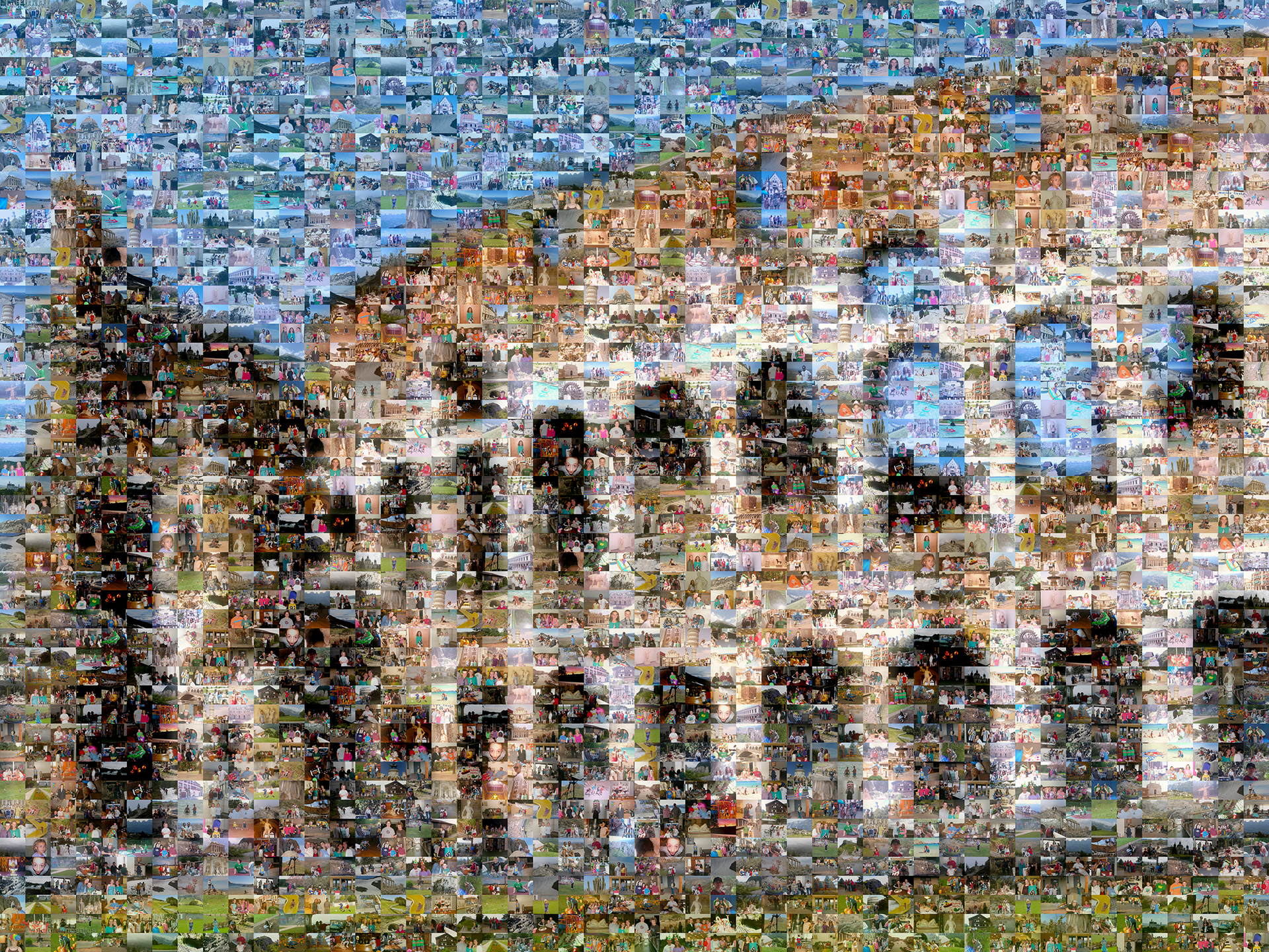 photo mosaic created using 369 customer selected photos