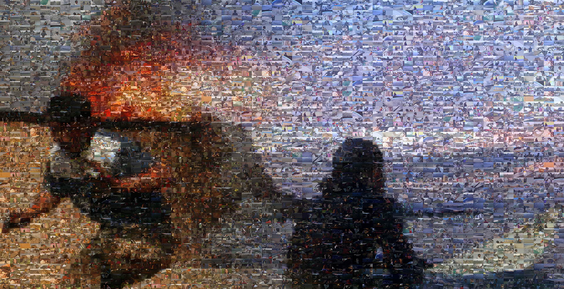 photo mosaic created using over 1000 various still images from the movie