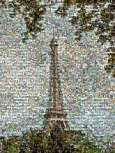 this Eiffel Tower was created using 1327 vacation photos
