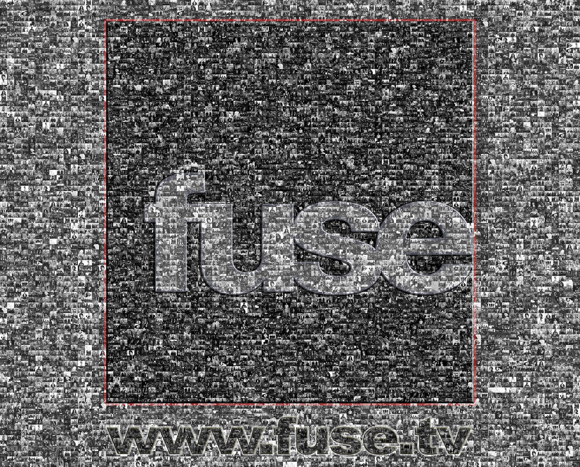 photo mosaic This 8ft x 10ft banner was created photos using thousands of photos from musical artist appearances on FuseTV.