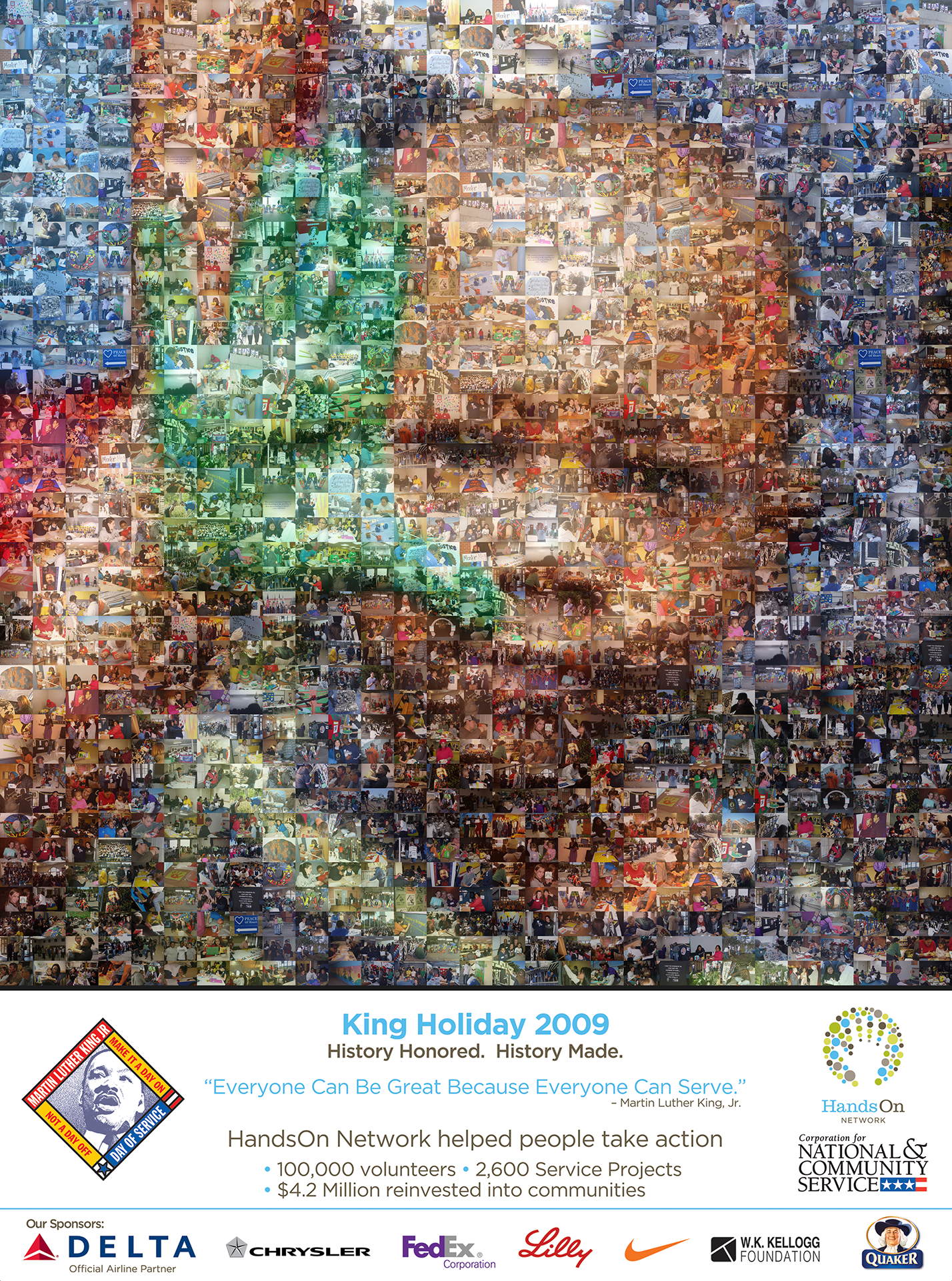 photo mosaic This banner was created for MLK day 2009 using 294 photos