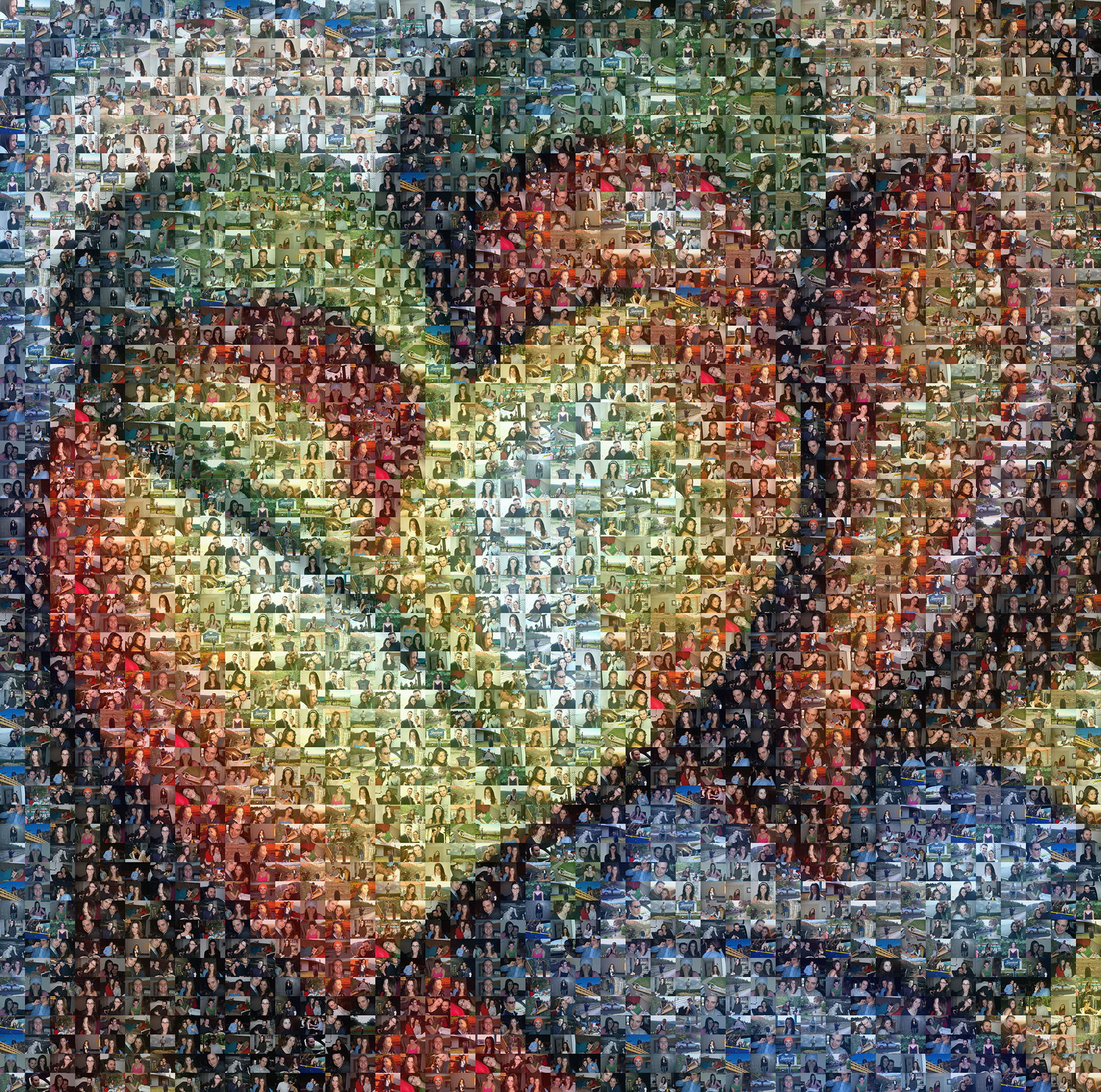 photo mosaic created using 208 customer selected photos
