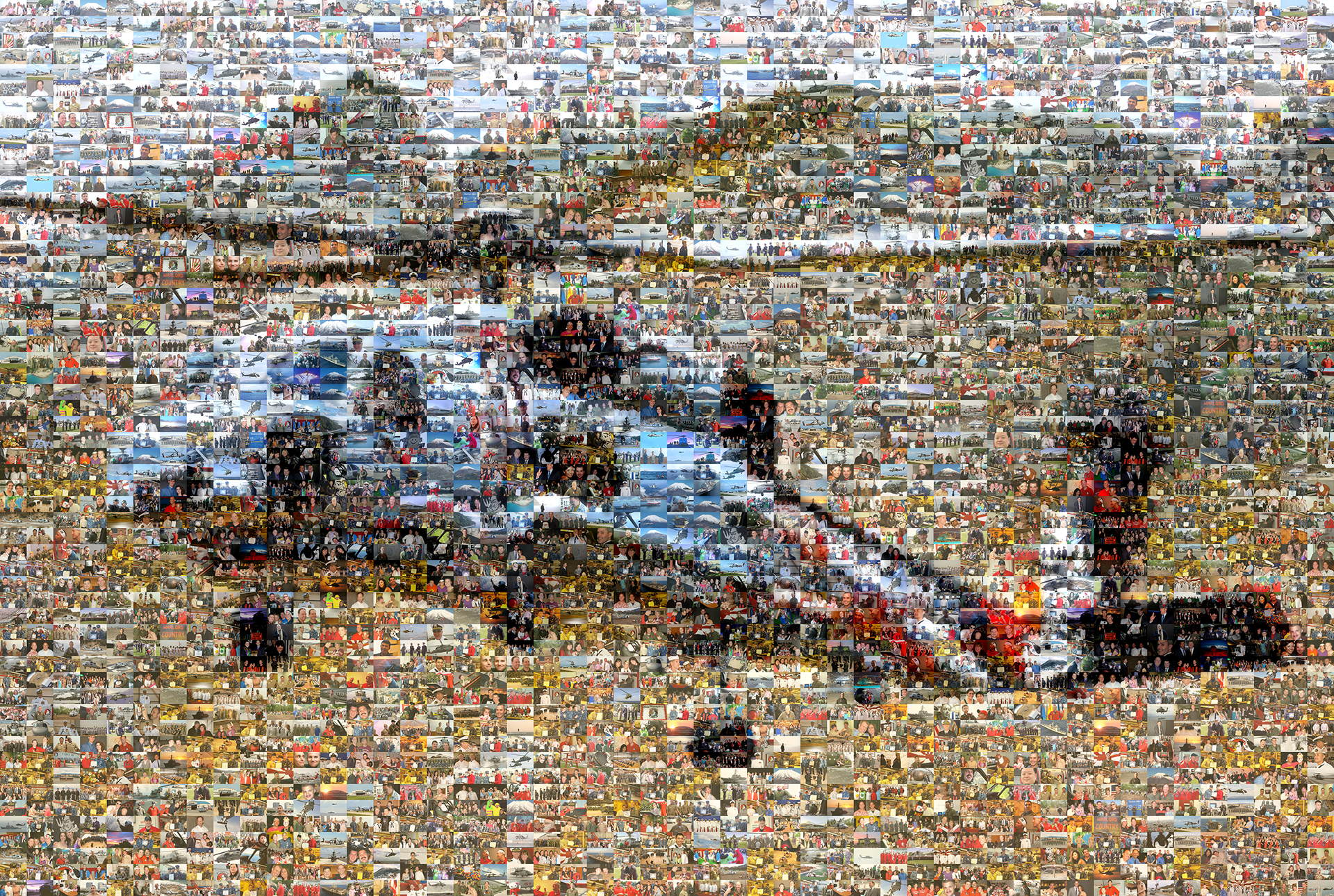 photo mosaic created using 786 custom photos