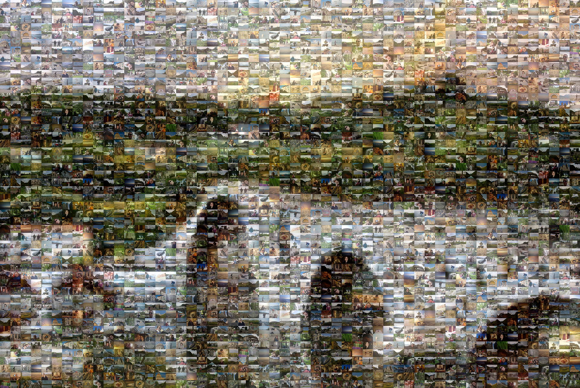 photo mosaic created using 307 travel photos