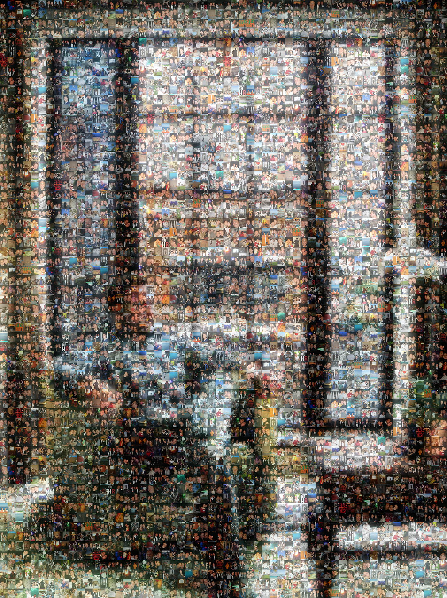 photo mosaic created using 387 customer selected photos