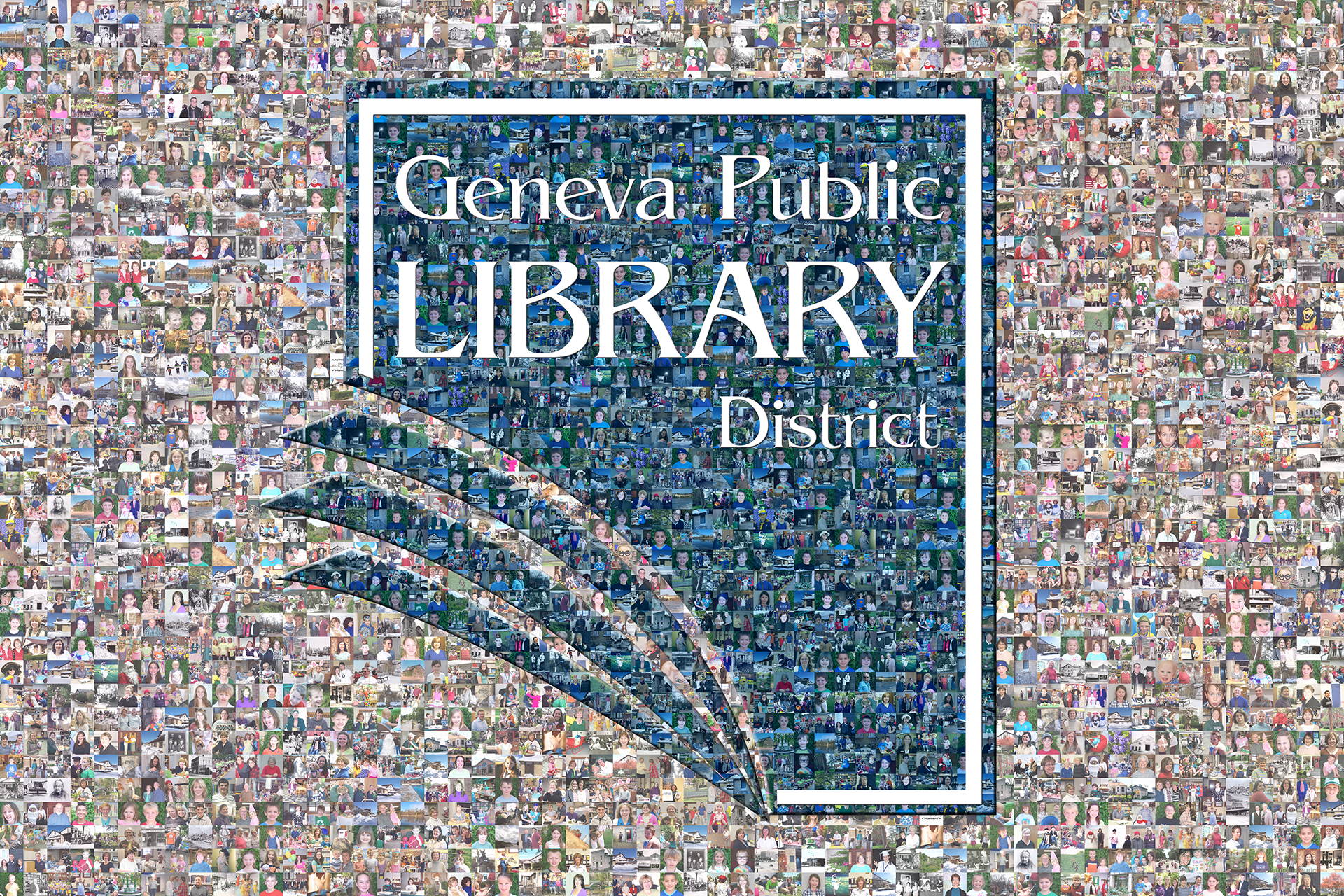 photo mosaic this public library used 610 photos of its members to create this tiered mosaic