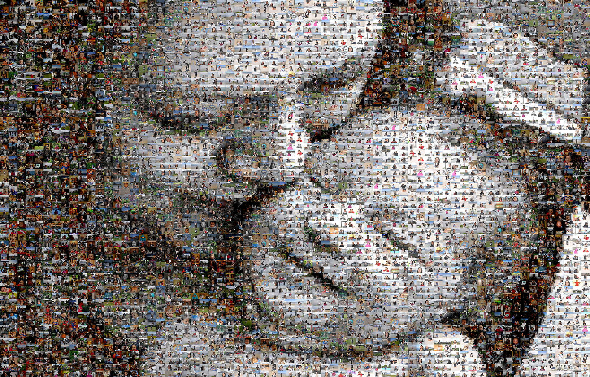 photo mosaic this beautiful mosaic was created using 1537 family photos