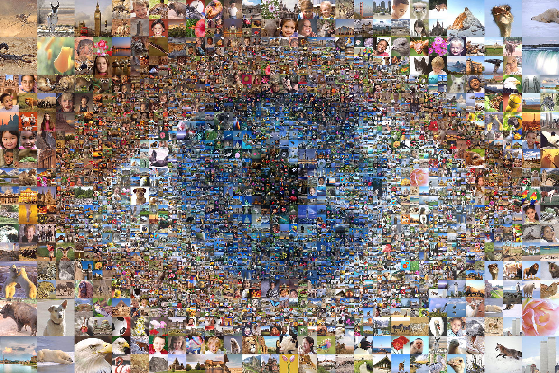 photo mosaic This eye was created using approximately 1400 photos from everyday life.