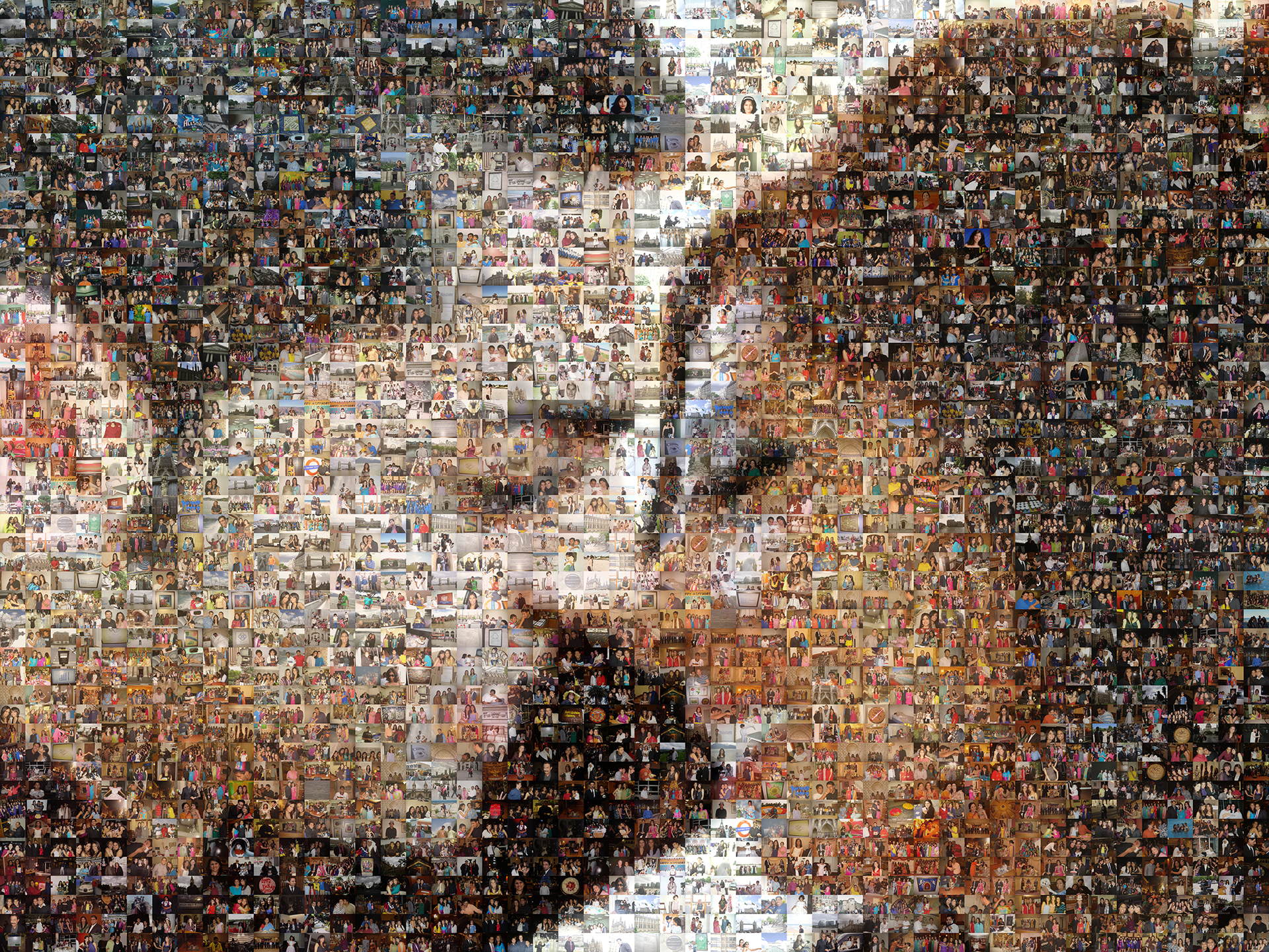 photo mosaic created using over 1,600 customer selected photos