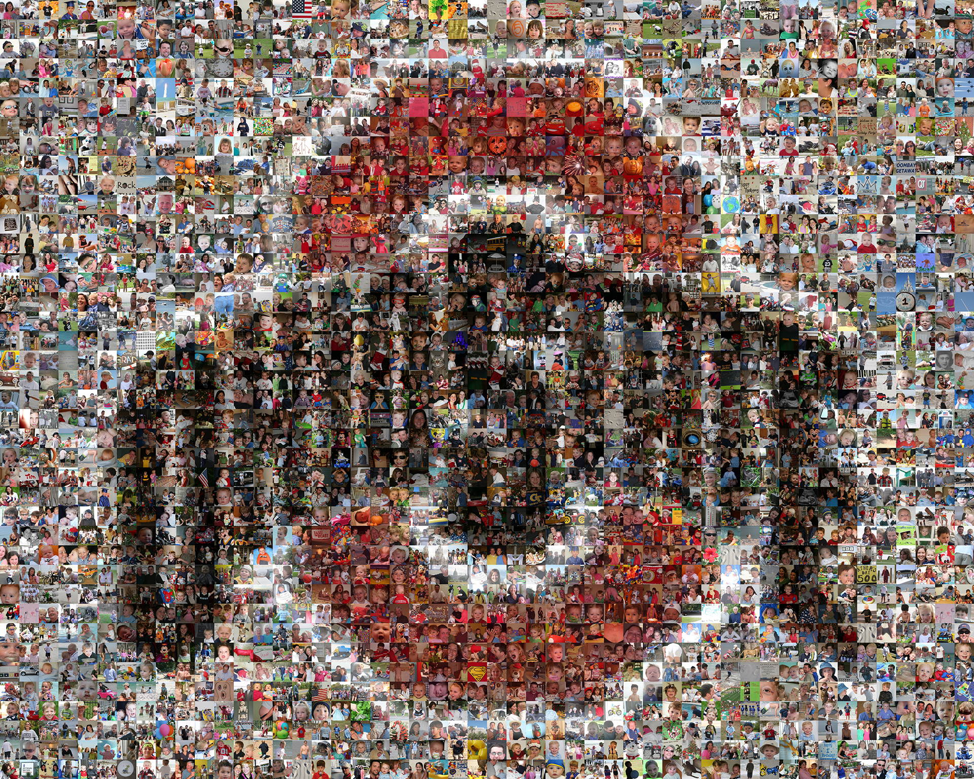 photo mosaic created using over 2,500 user submitted photos