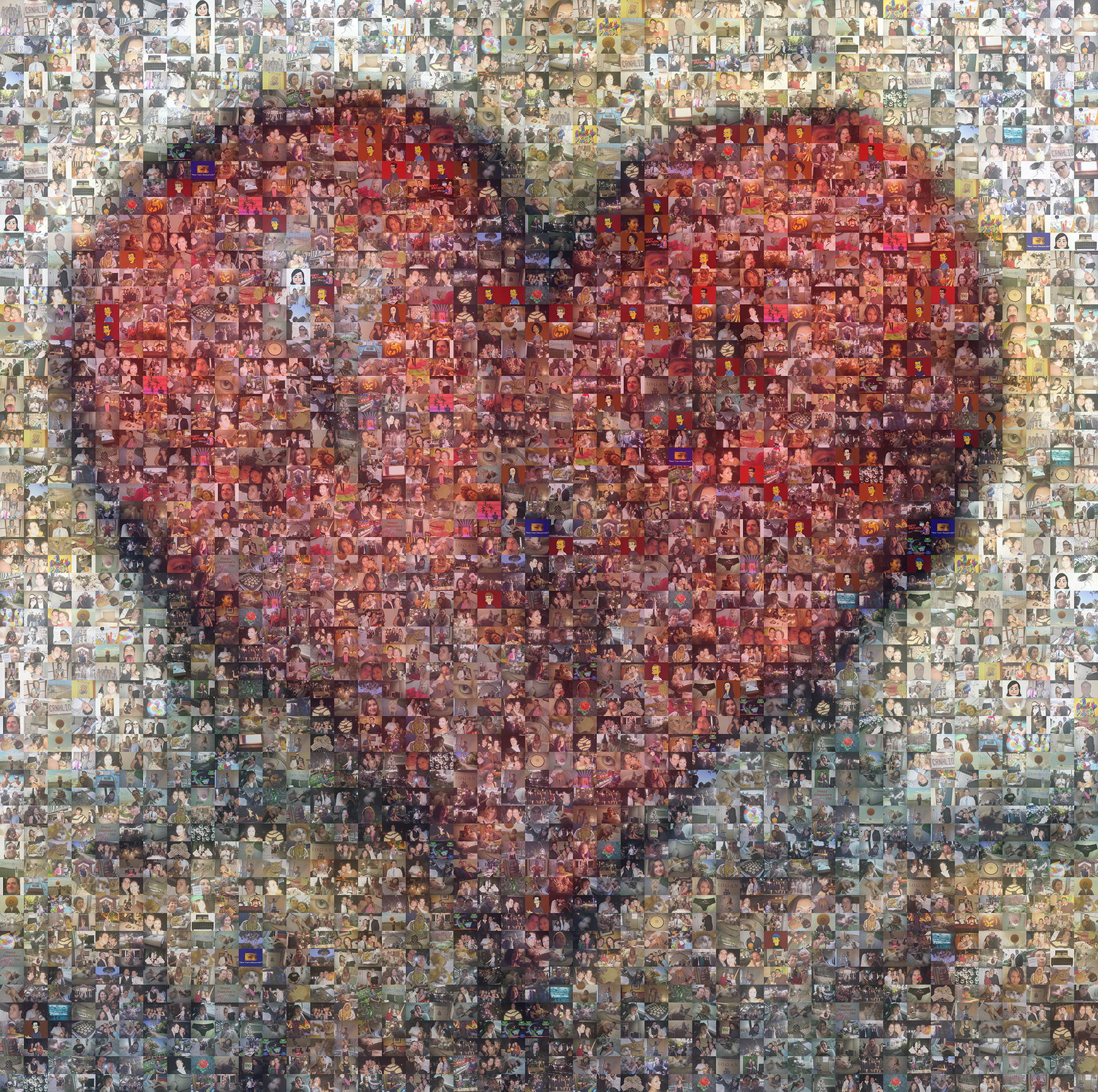 photo mosaic created using 437 customer selected photos