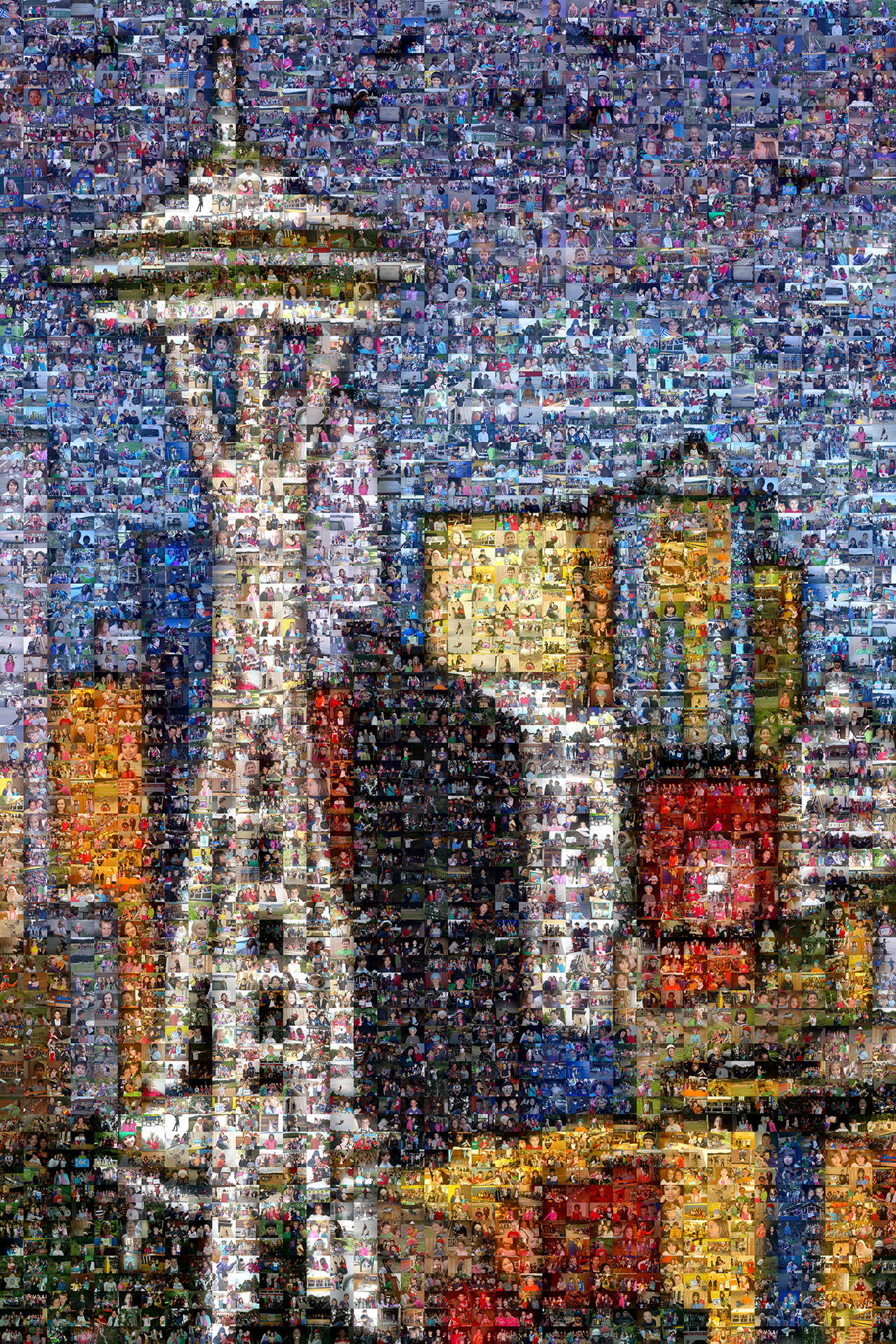 photo mosaic created using 1323 photos each only used once