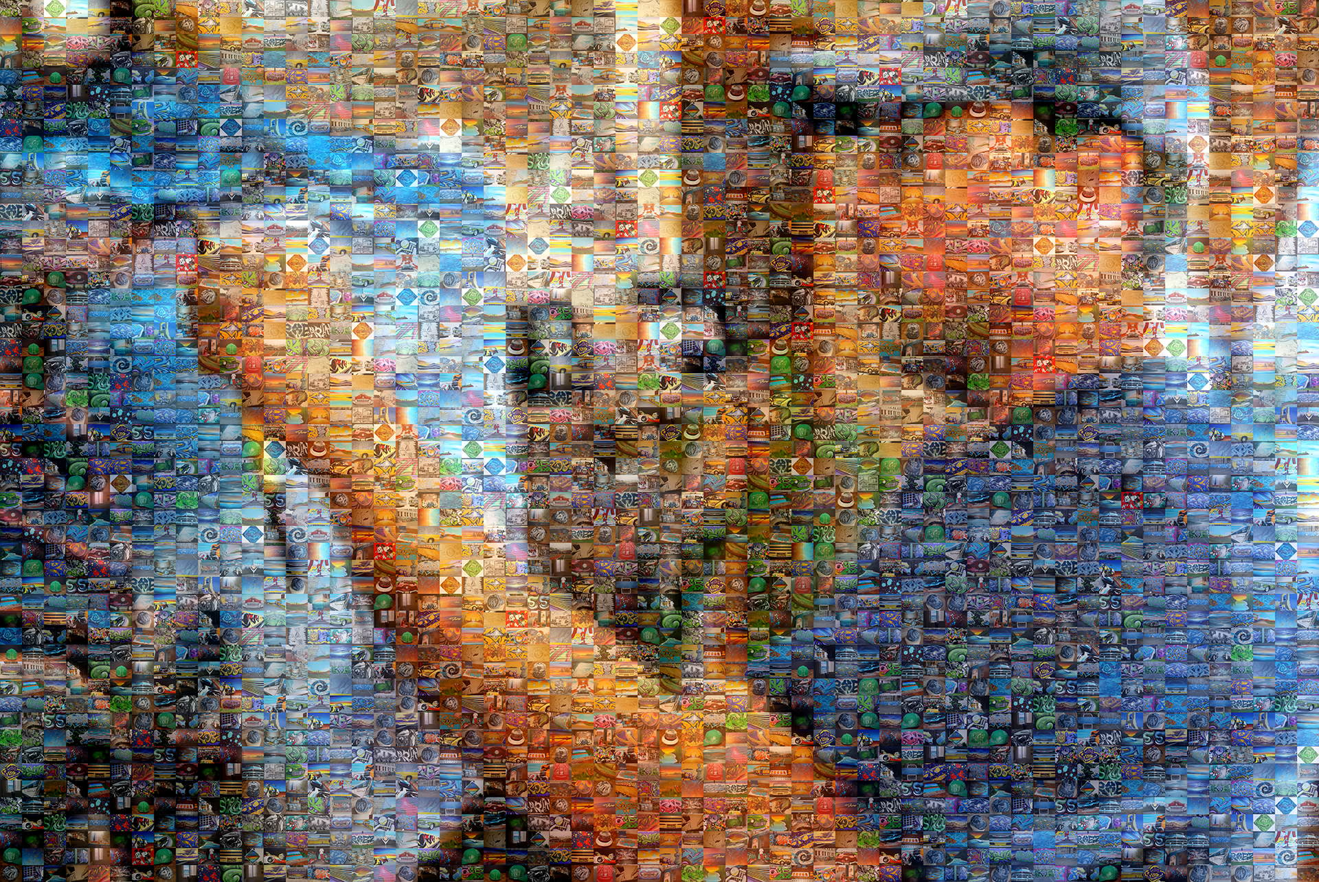 photo mosaic created using 232 customer selected photos