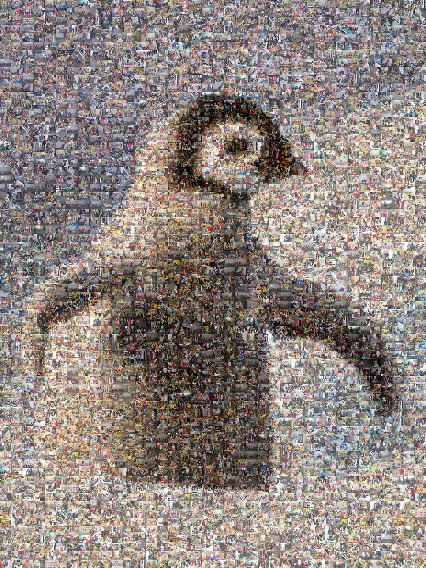 photo mosaic using 443 customer and employee photos