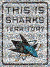 over 650 fan submitted photos make up this San Jose Sharks mosaic