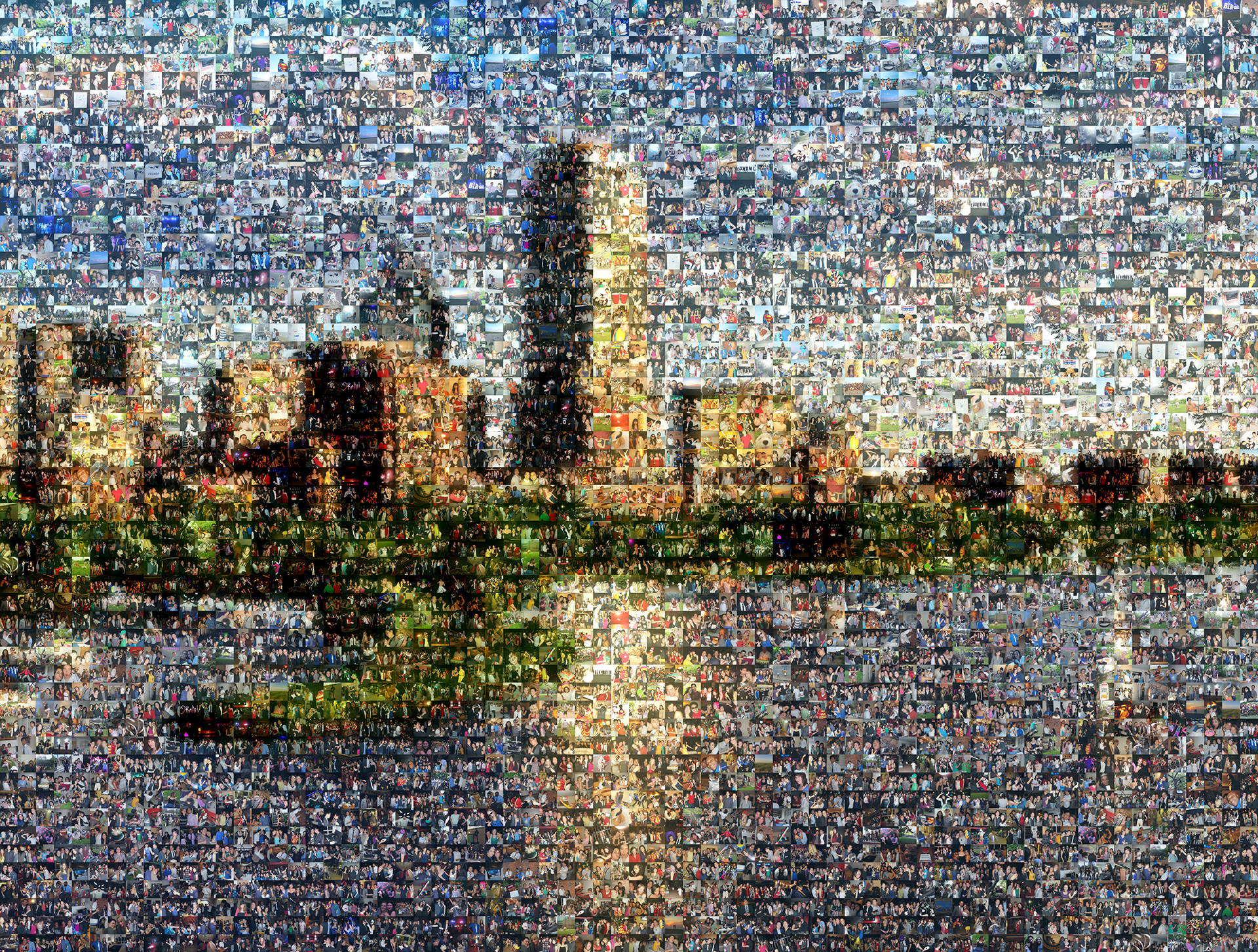 photo mosaic created using 1398 photos