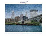 Greater Cleveland Partnership Corporate mosaic poster created using 430 photos of Cleveland