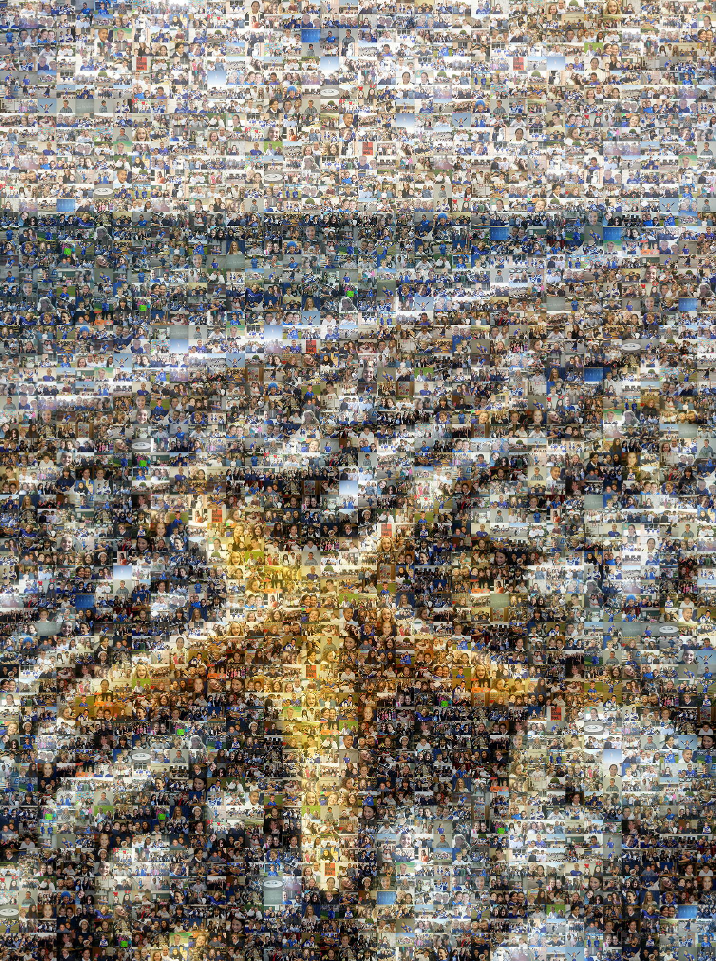 photo mosaic created using 269 photos taken over the school year