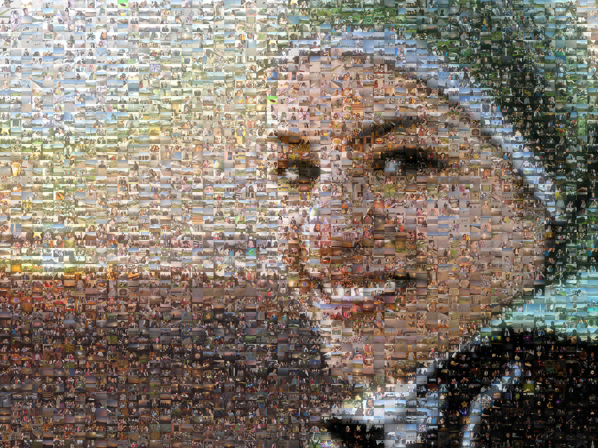 photo mosaic created using 3,061 user submitted photos