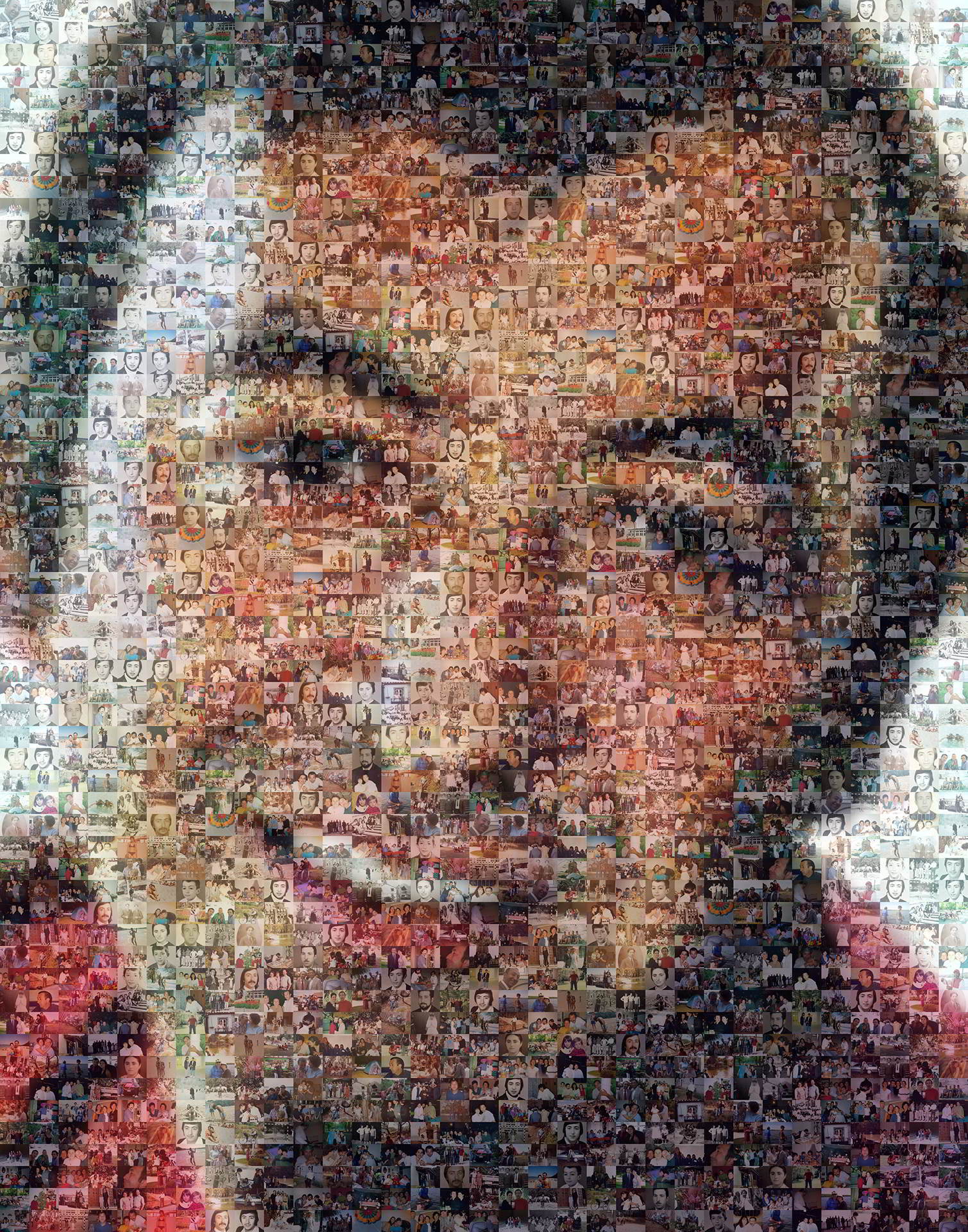 photo mosaic created using only 195 photos from past to present
